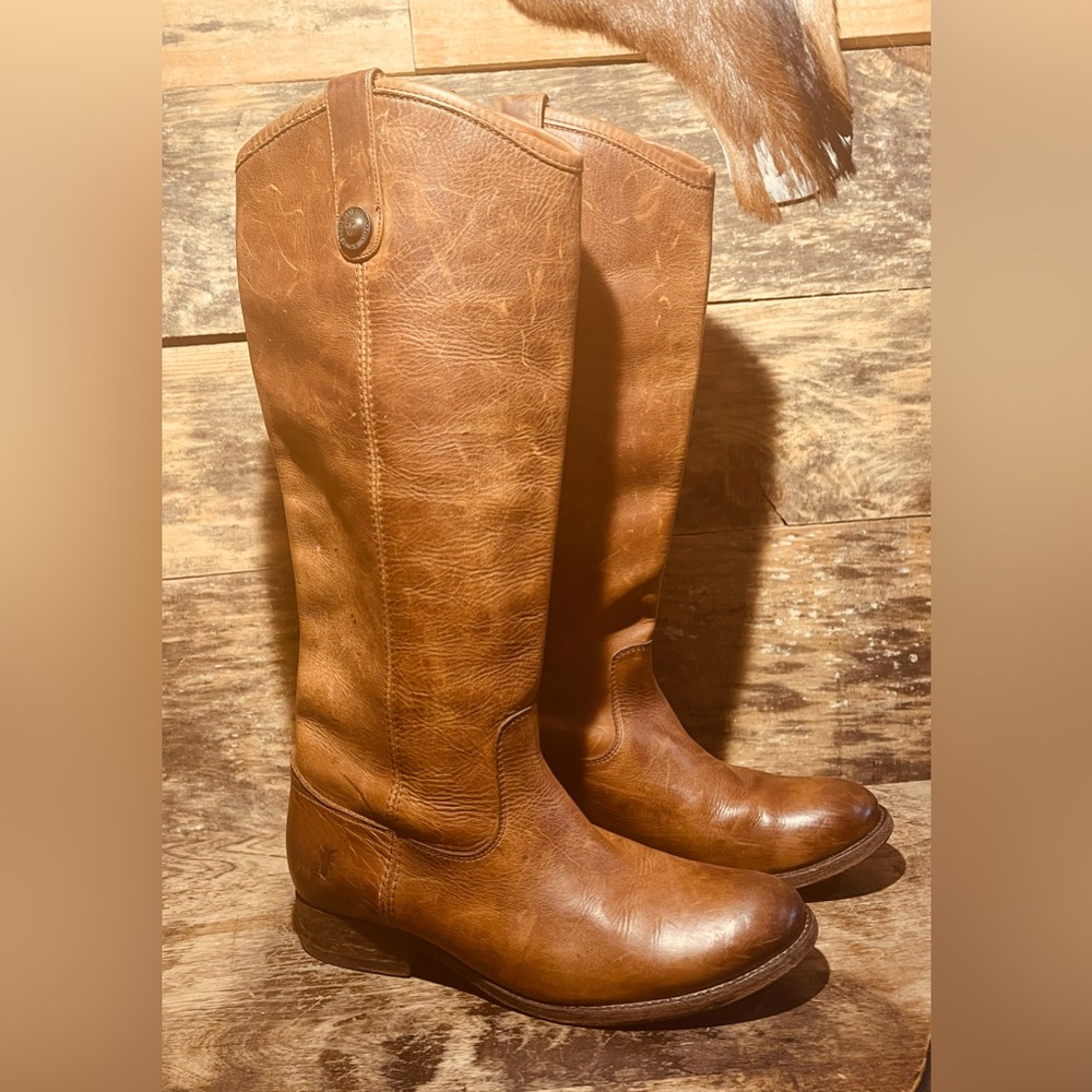 Frye “Melissa Button” Leather Riding / Equestrian Tall Boots